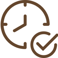 Clock and checkmark illustration